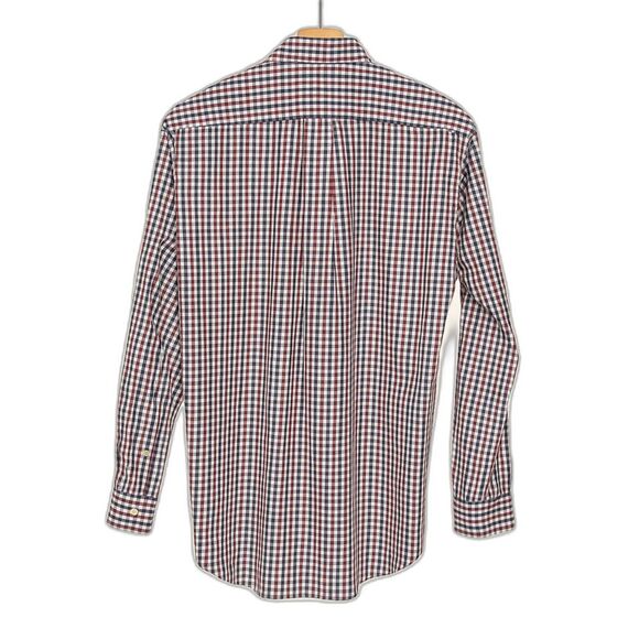 Peter Millar | Men’s Gingham Check Button Down Dress Shirt Size M | EUC - Picture 11 of 13